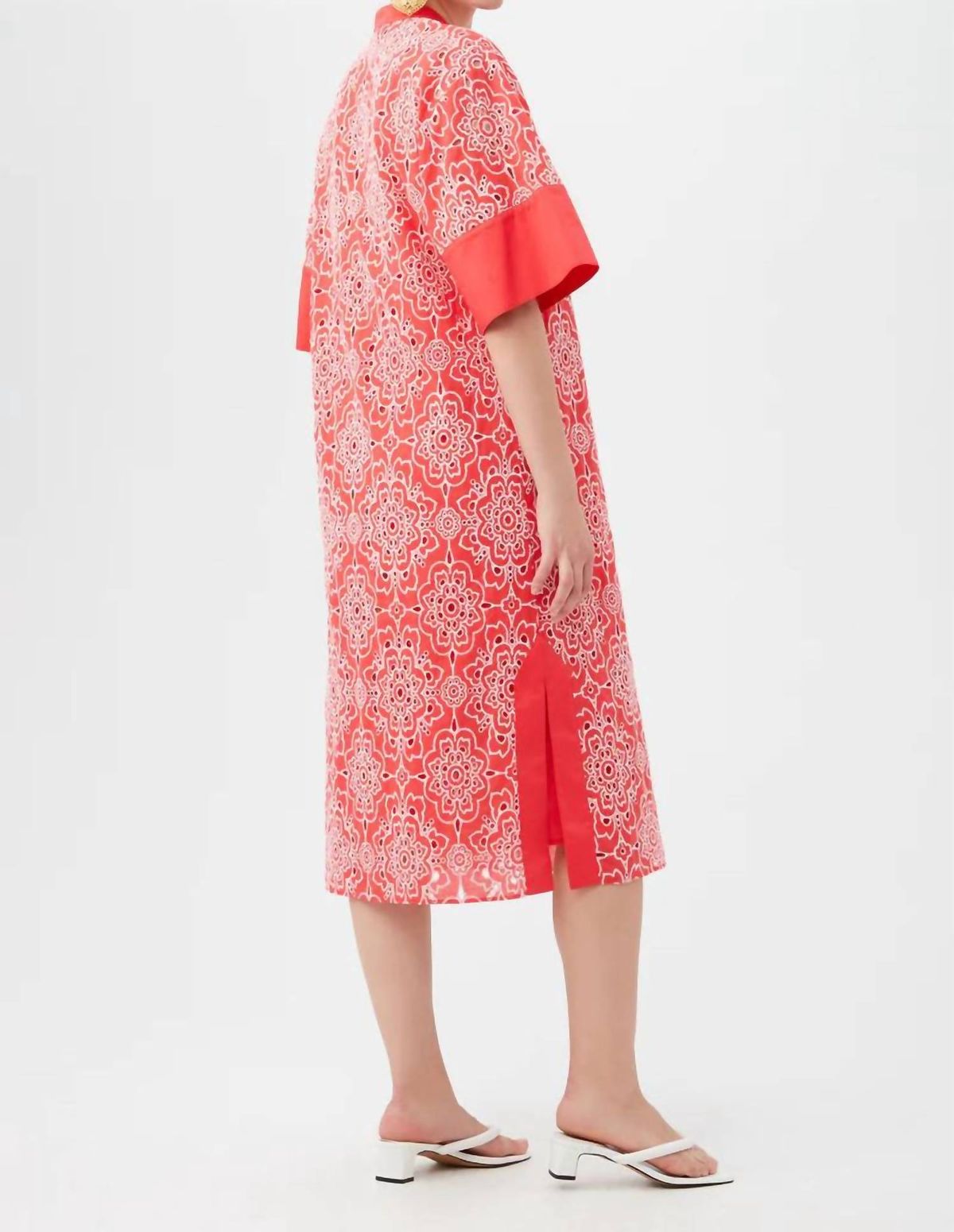 Style 1-135066082-149 Trina Turk Size L Coral Cocktail Dress on Queenly