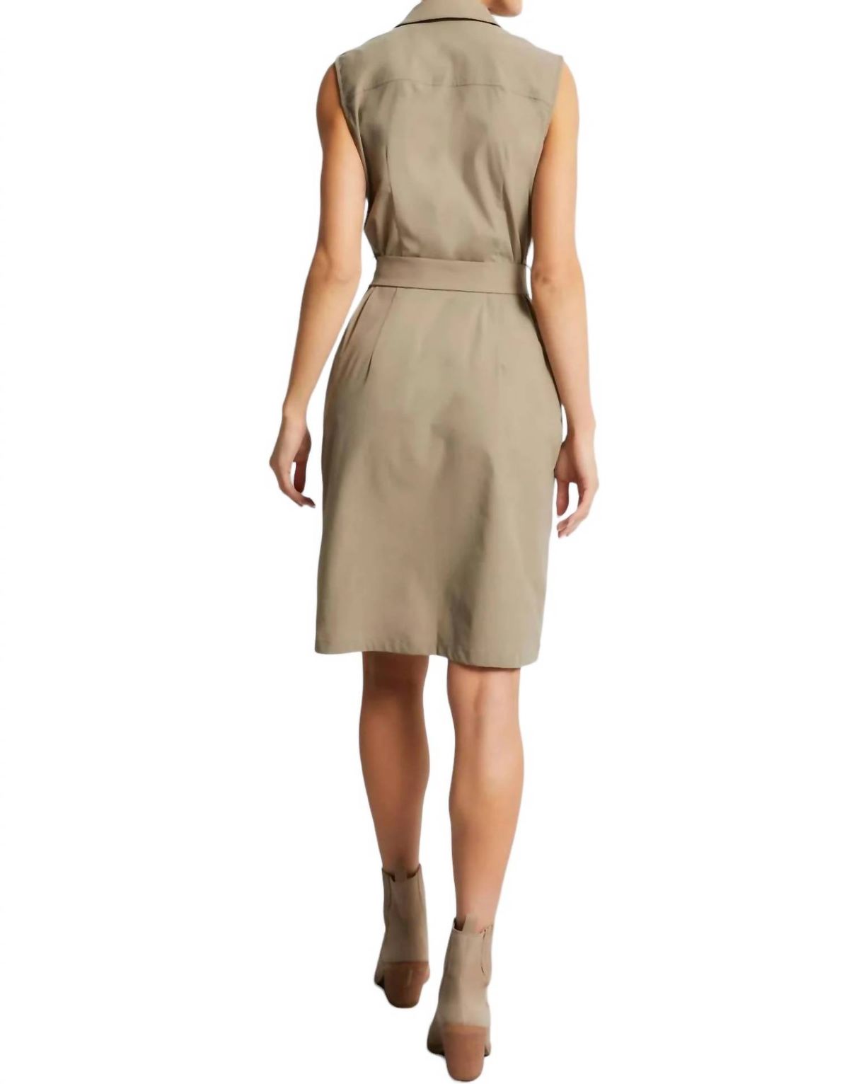 Style 1-2638241914-149 Anatomie Size L High Neck Brown Cocktail Dress on Queenly