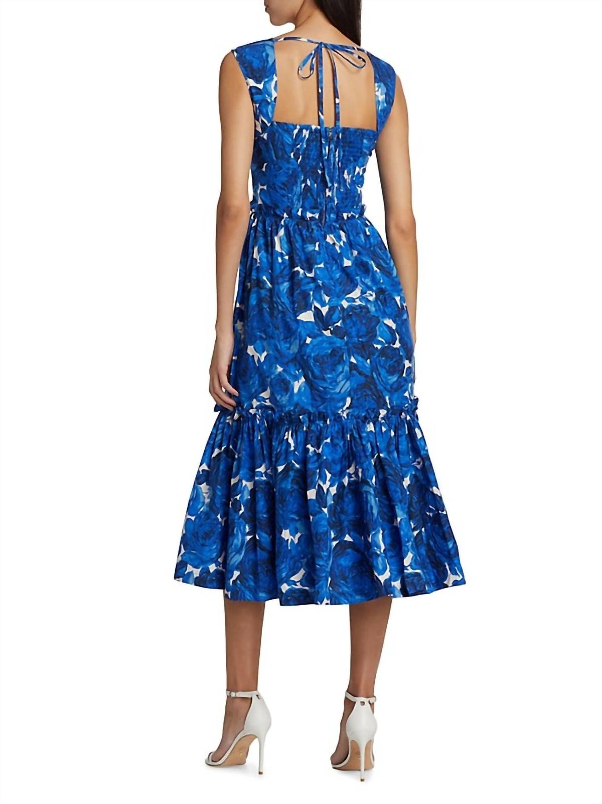 Style 1-3621732658-162 Cara Cara Size 6 Floral Blue Cocktail Dress on Queenly