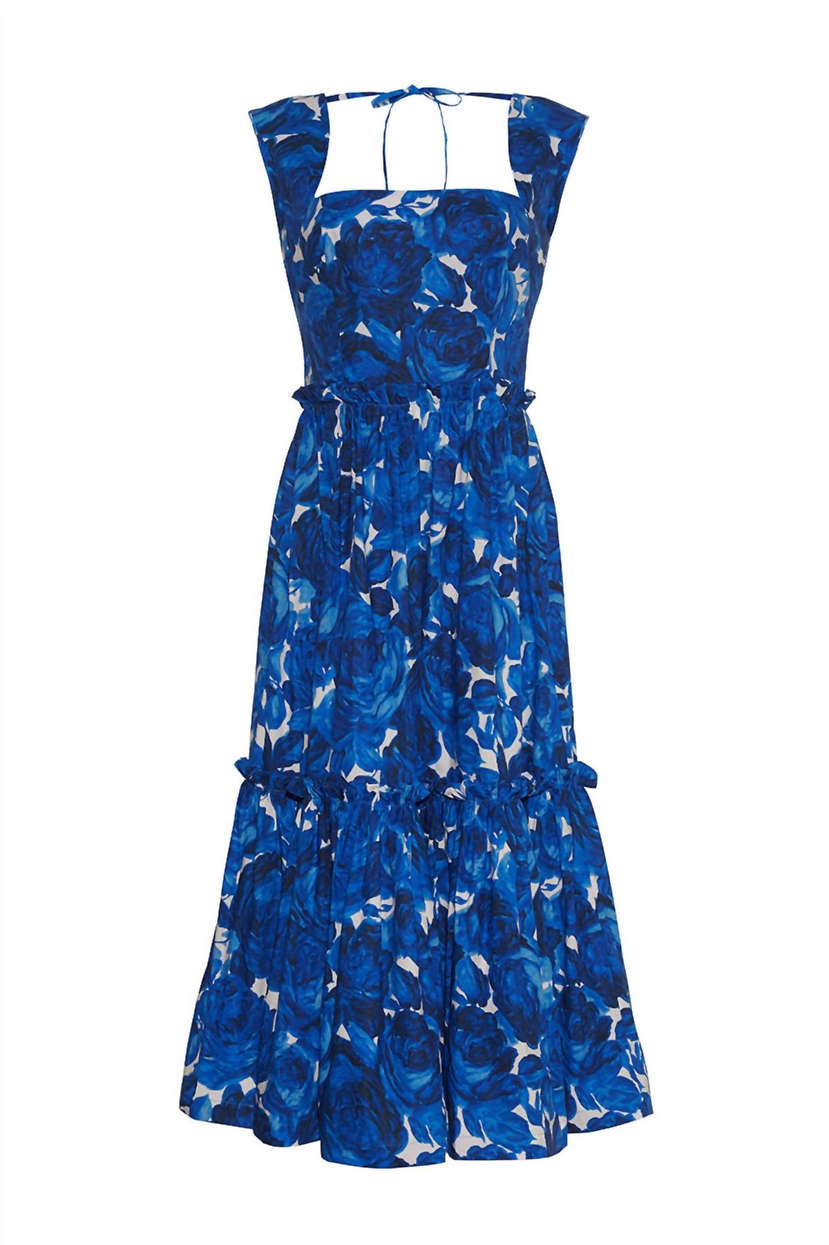 Style 1-3621732658-162 Cara Cara Size 6 Floral Blue Cocktail Dress on Queenly