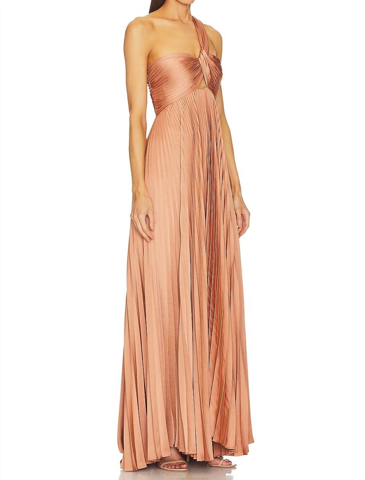 Style 1-2981930294-5 A.L.C. Size 0 One Shoulder Orange Floor Length Maxi on Queenly