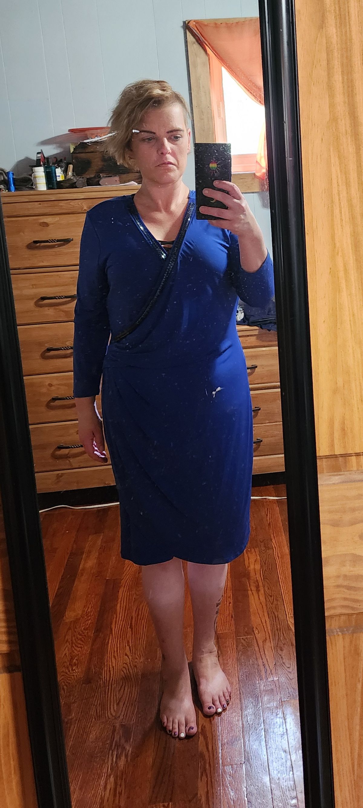 Covington Plus Size 18 Blue Cocktail Dress on Queenly