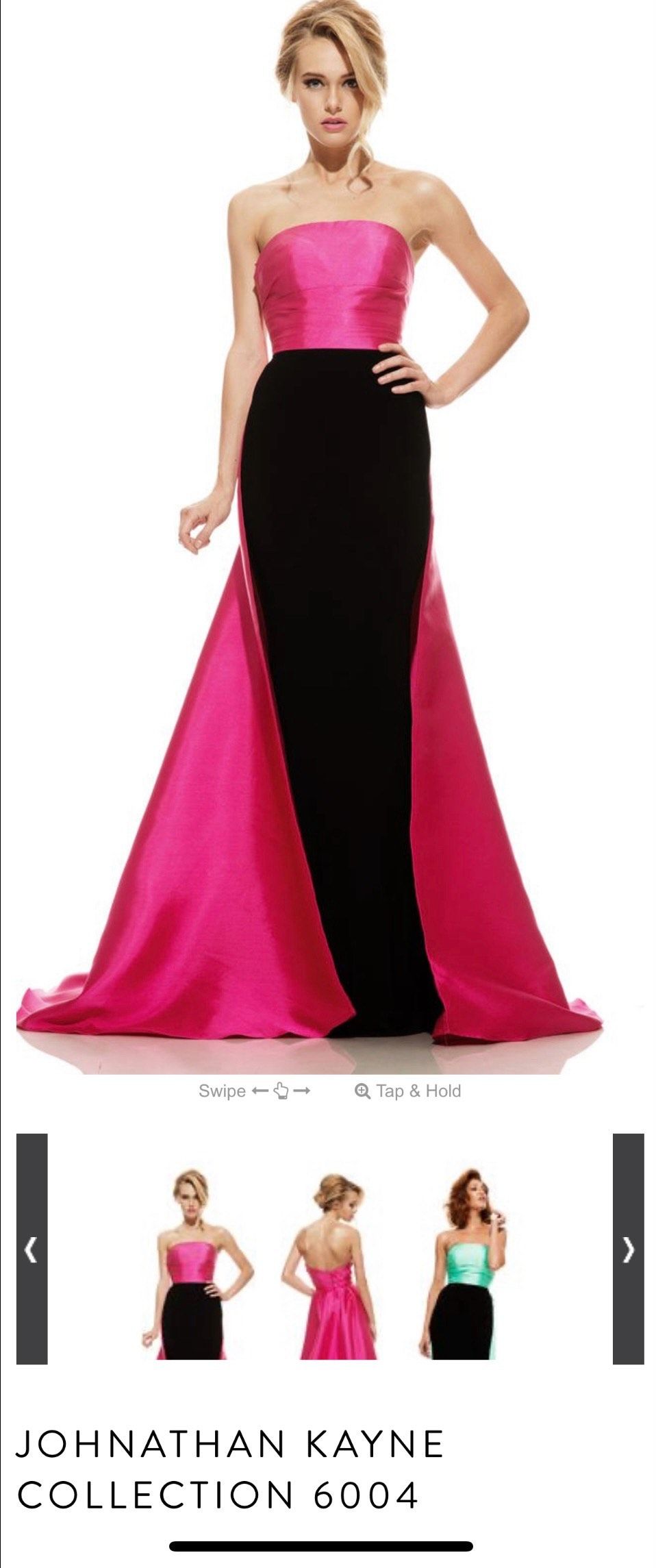 Style 6004 Johnathan Kayne Size 0 Prom Strapless Hot Pink A-line Dress on Queenly