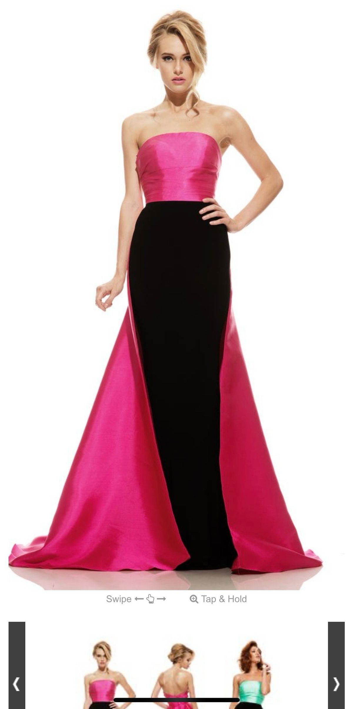 Style 6004 Johnathan Kayne Size 0 Prom Strapless Hot Pink A-line Dress on Queenly