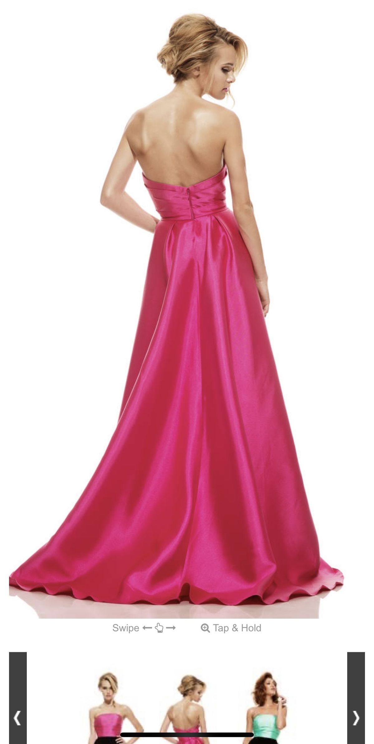 Style 6004 Johnathan Kayne Size 0 Prom Strapless Hot Pink A-line Dress on Queenly