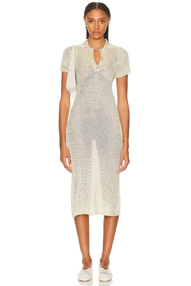 Size 4 Sheer White Side Slit Dress on Queenly