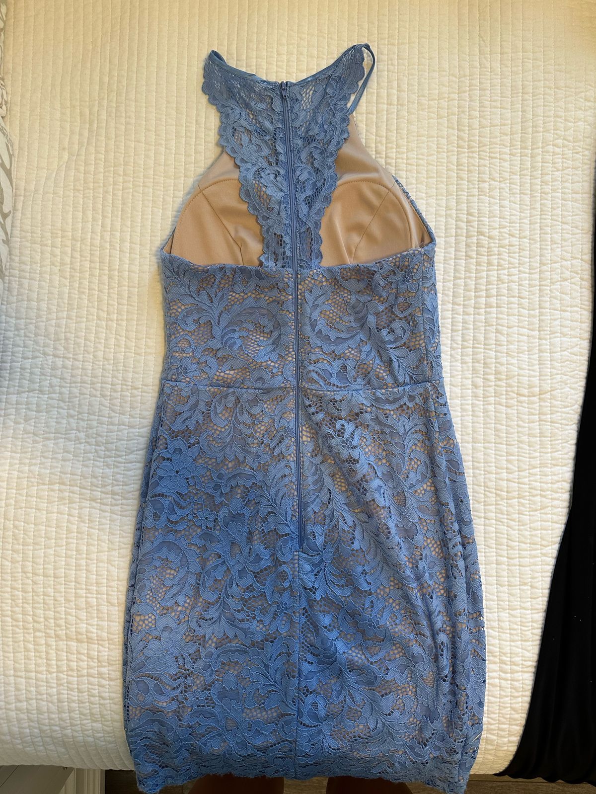 Size 4 Homecoming High Neck Blue Cocktail Dress on Queenly