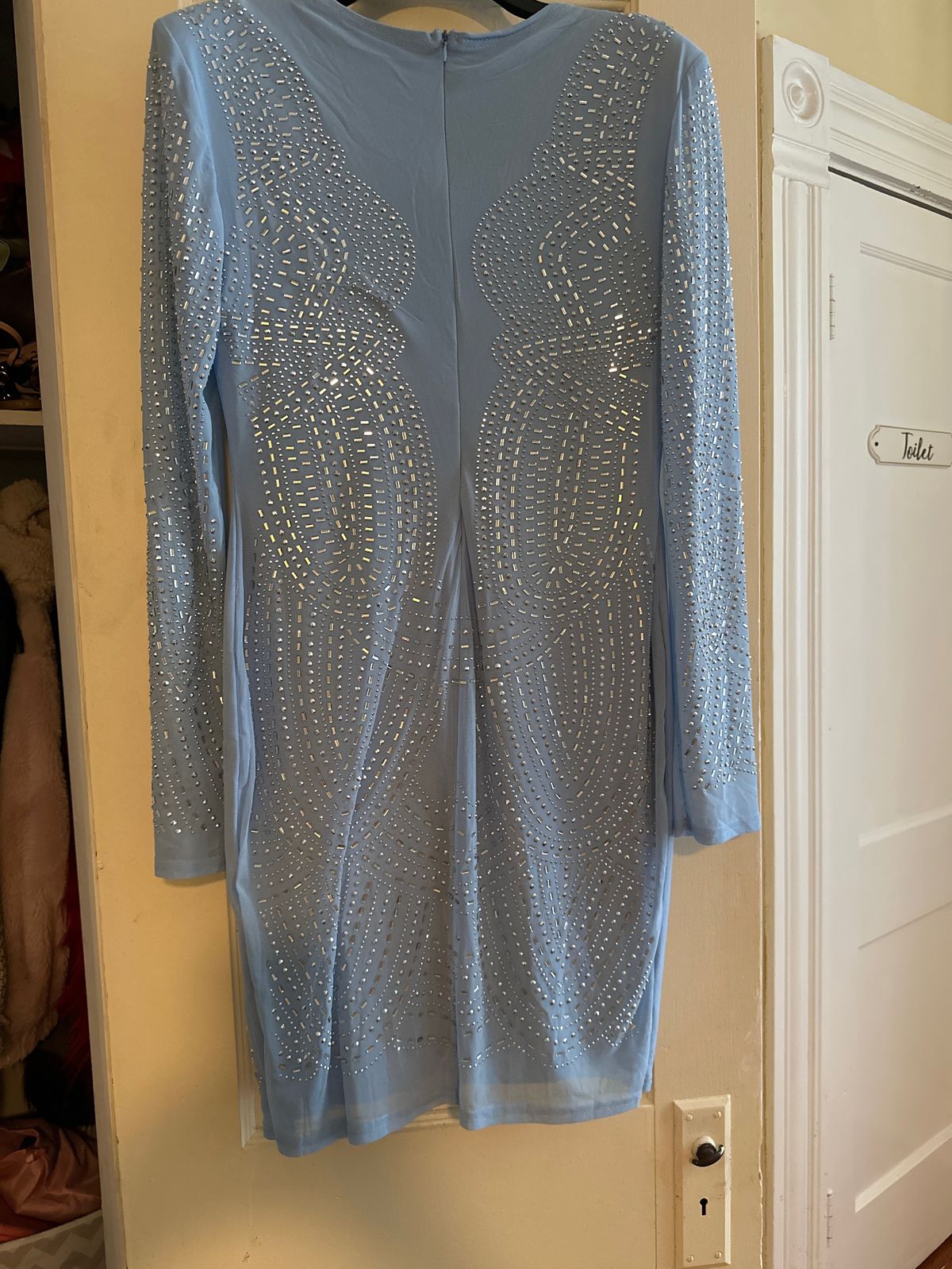 Size XL Homecoming Plunge Blue Cocktail Dress on Queenly