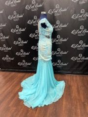 Size 4 Blue Mermaid Dress on Queenly