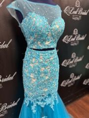 Size 4 Blue Mermaid Dress on Queenly