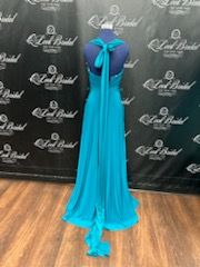 Size 4 Blue Floor Length Maxi on Queenly