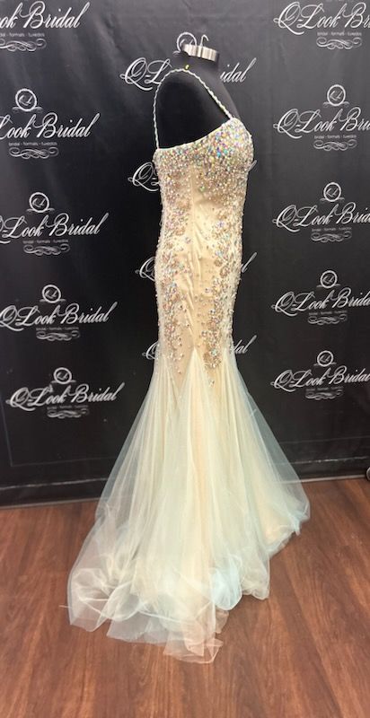 Size 8 Nude Mermaid Dress on Queenly