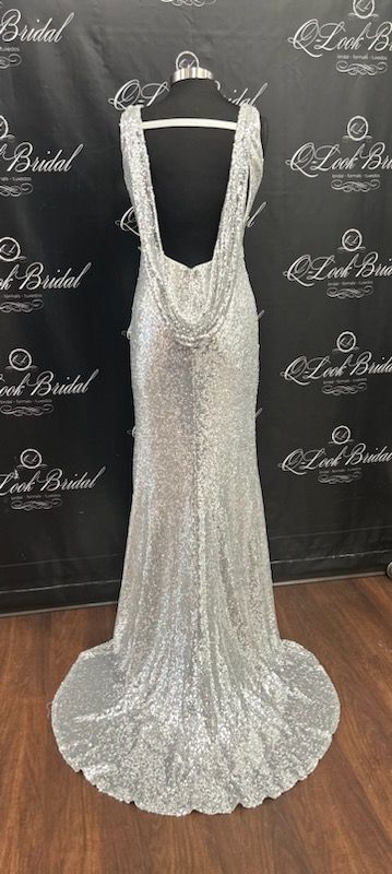 Size 6 Silver Mermaid Dress on Queenly