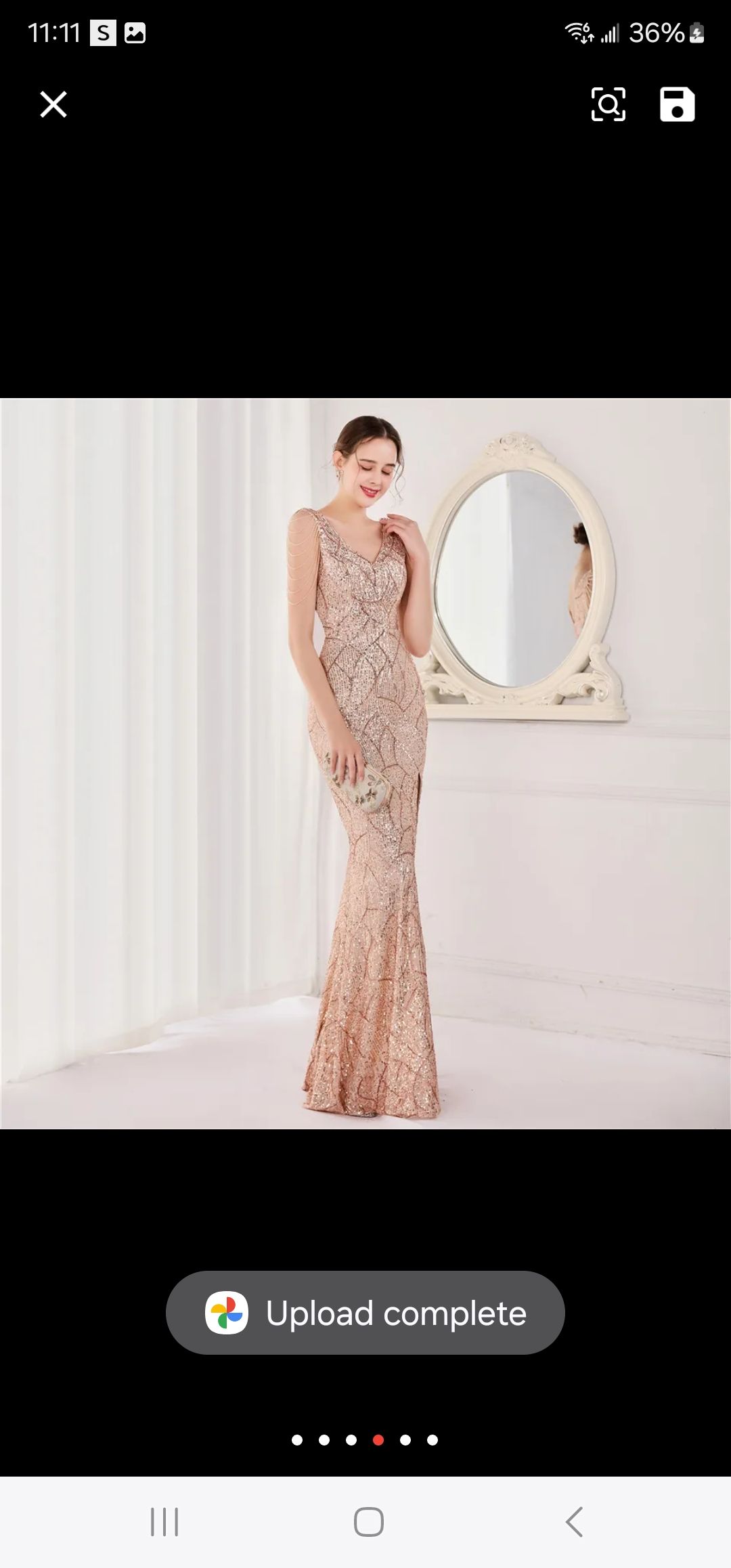 Boutique  Size 6 Rose Gold Mermaid Dress on Queenly