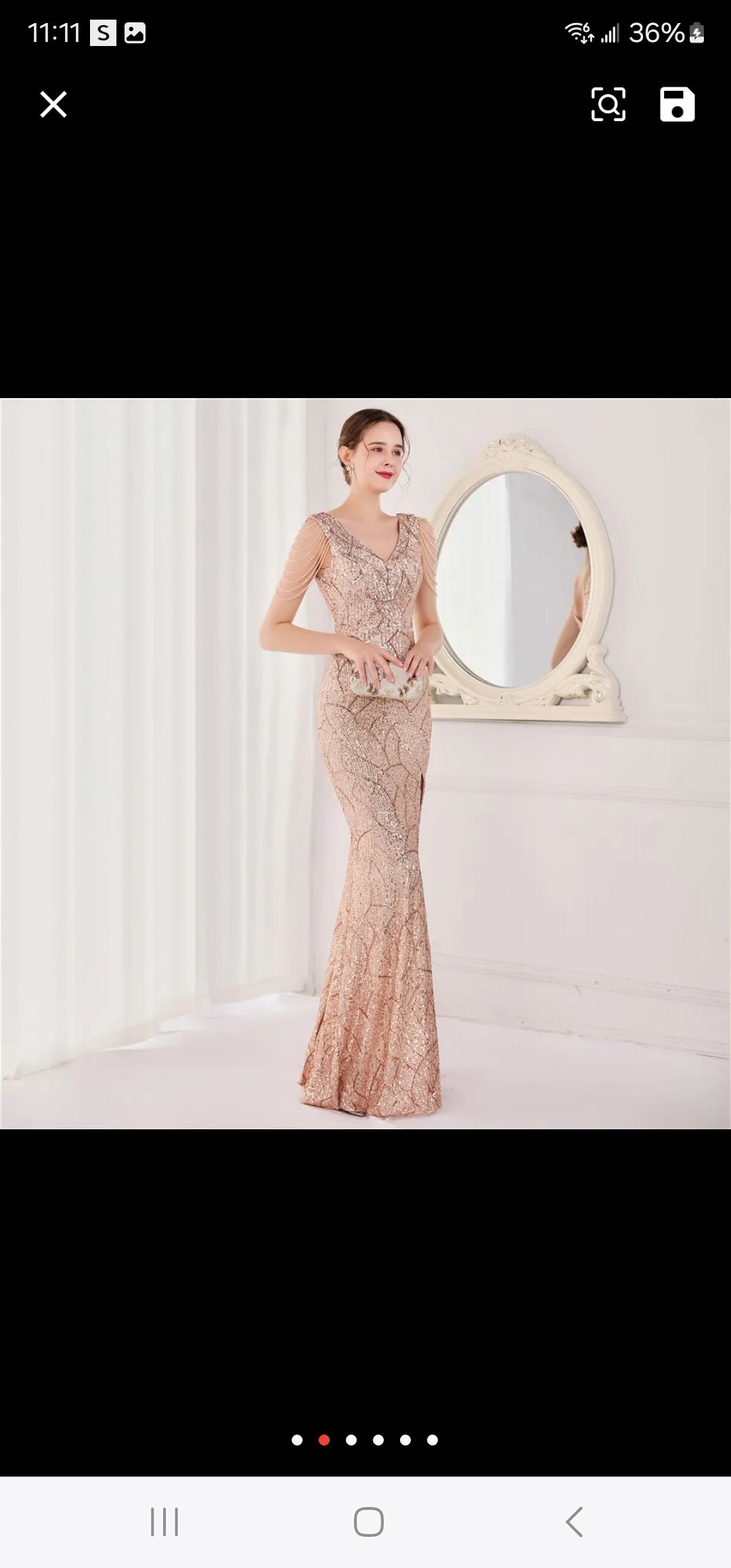 Boutique  Size 6 Rose Gold Mermaid Dress on Queenly