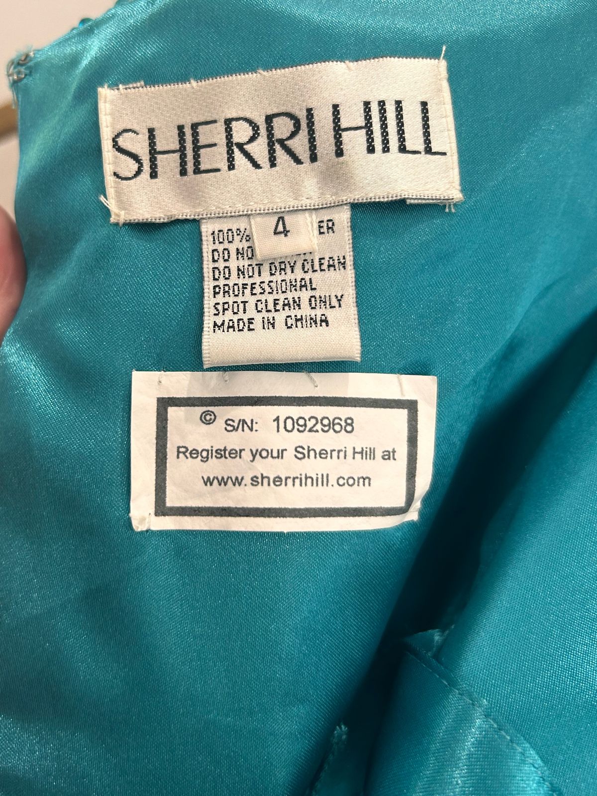 Sherri Hill Size 4 Strapless Blue Cocktail Dress on Queenly