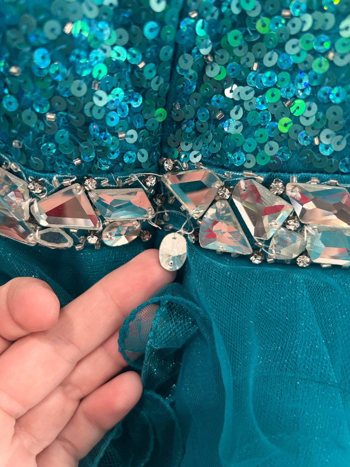 Sherri Hill Size 4 Strapless Blue Cocktail Dress on Queenly