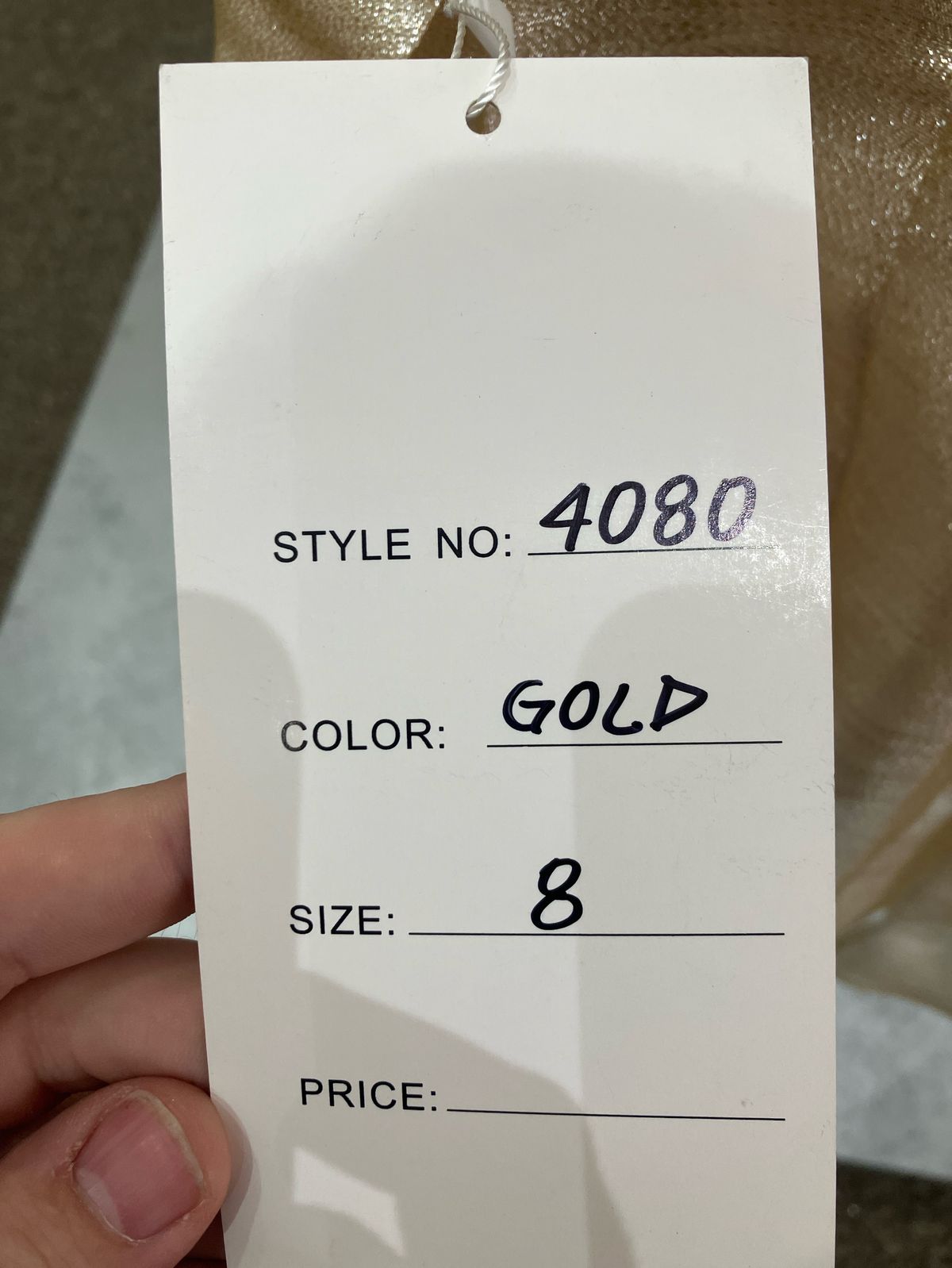 Style 4080 Rachel Allan Size 8 Prom High Neck Gold Cocktail Dress on Queenly