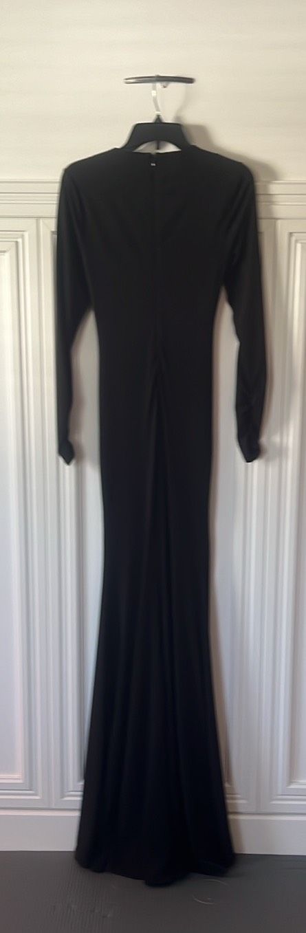 Cinq a’ Sept Size 4 Prom Long Sleeve Black Mermaid Dress on Queenly