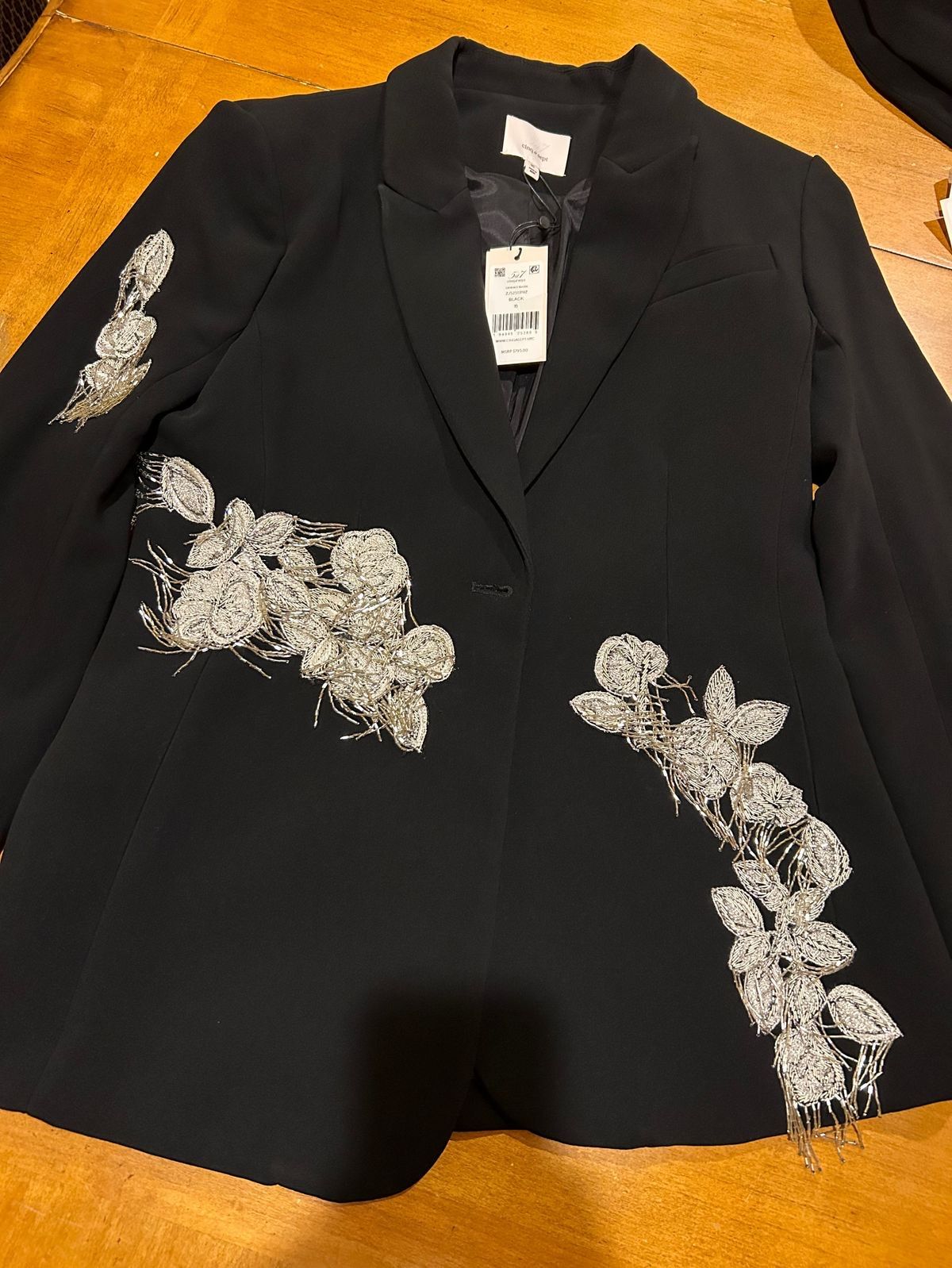 Style 194945253895 Cinq a Sept Size 10 Prom Long Sleeve Black Cocktail Dress on Queenly