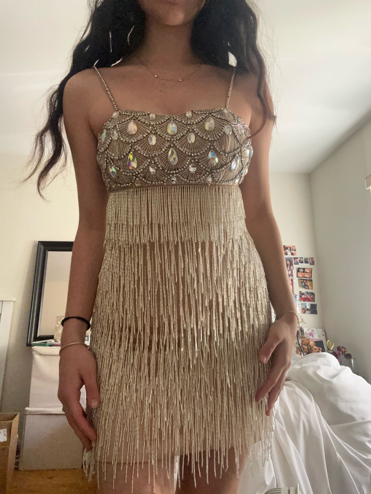 Sherri Hill Size 2 Pageant Nude Cocktail Dress on Queenly