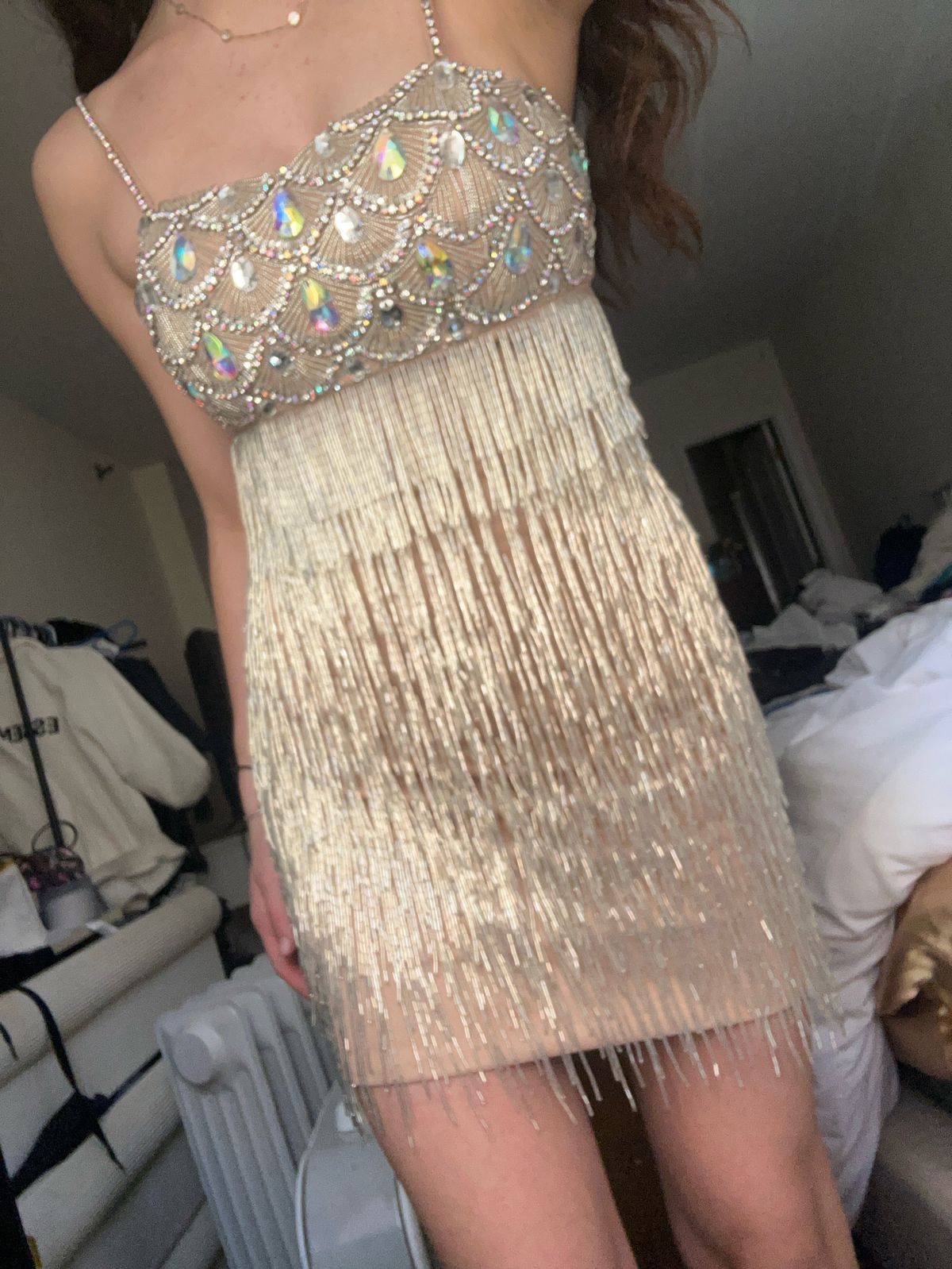 Sherri Hill Size 2 Pageant Nude Cocktail Dress on Queenly