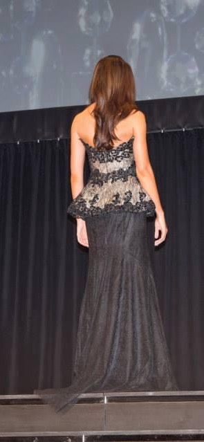 Tony Bowls Size 6 Pageant Strapless Lace Black Mermaid Dress on Queenly