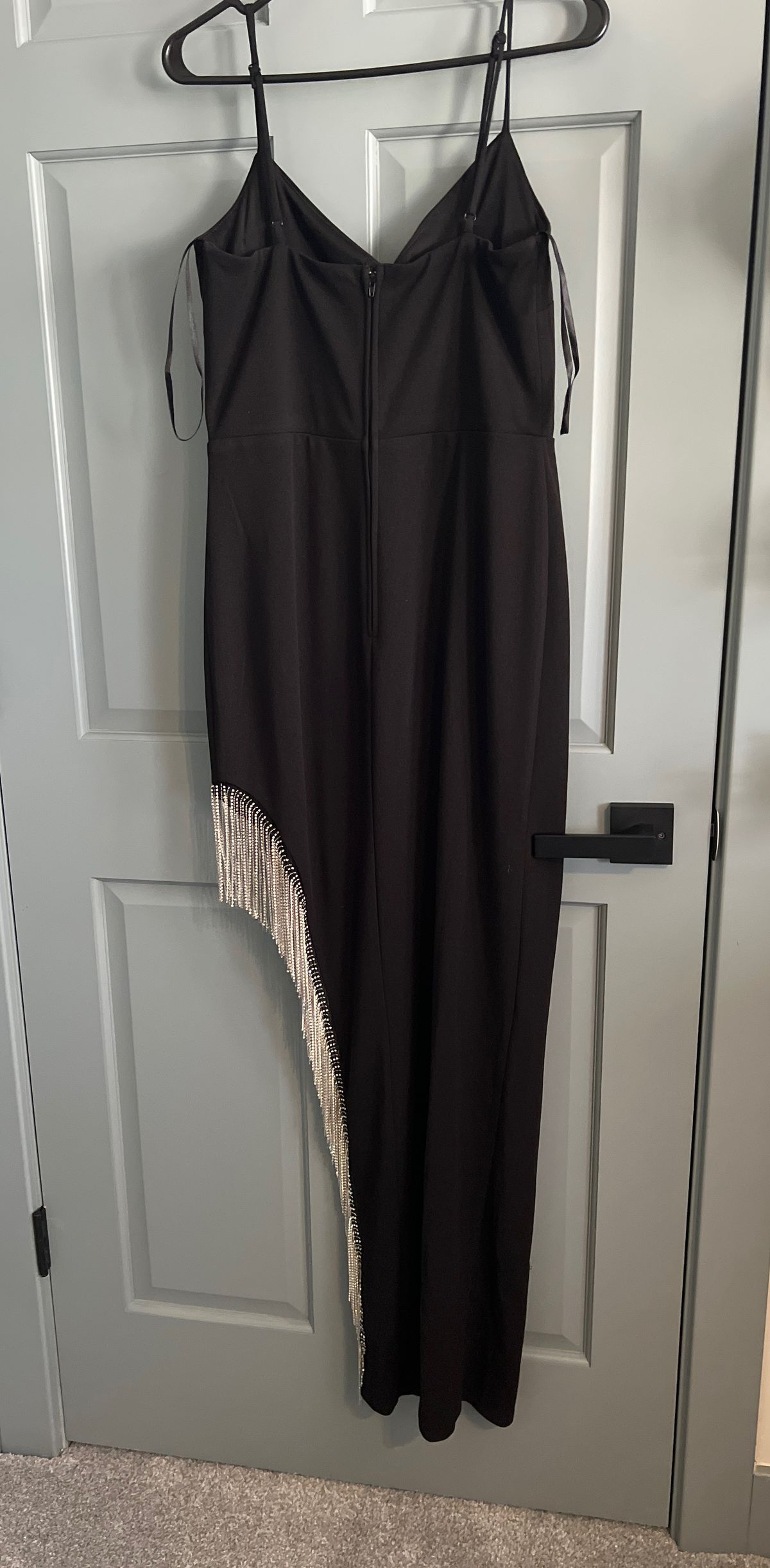 City Triangles Size 10 Plunge Black Side Slit Dress on Queenly