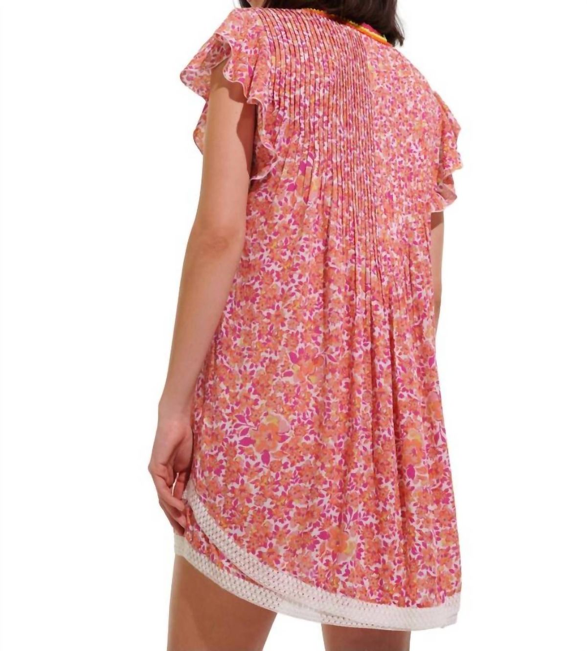 Style 1-1004183917-74 Poupette St Barth Size S Floral Pink Cocktail Dress on Queenly