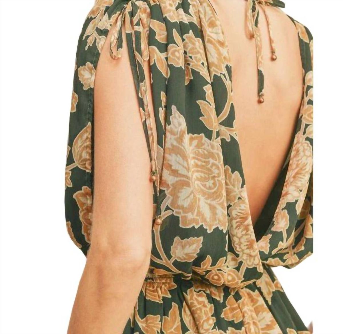 Style 1-2065102654-892 DRESS FORUM Size M Floral Green Formal Jumpsuit on Queenly