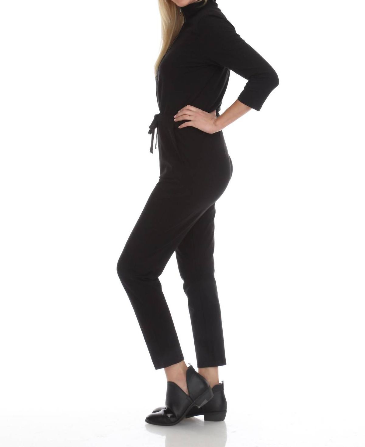 Style 1-264788951-70 Neon Buddha Size XS Long Sleeve Black Formal Jumpsuit on Queenly