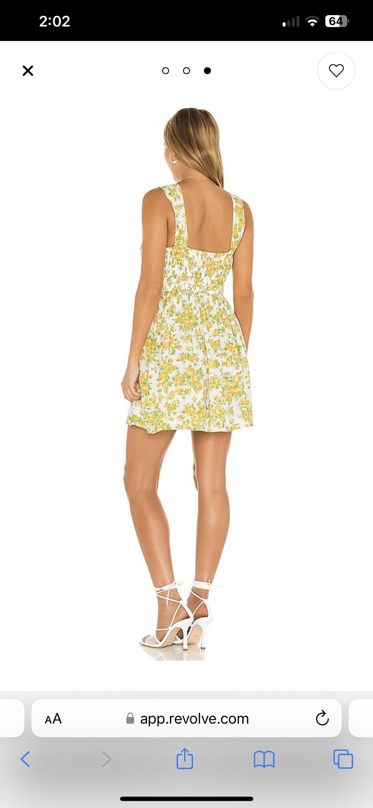 Style 1-2742946174-892 FAITHFULL THE BRAND Size M Floral Yellow Cocktail Dress on Queenly