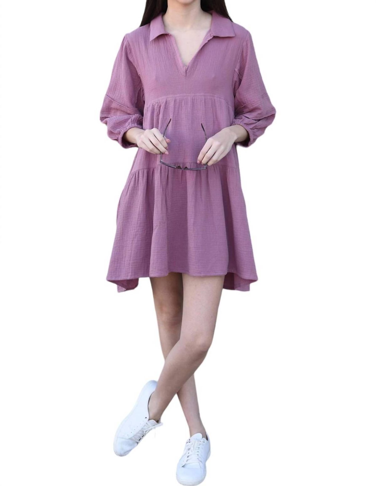 Style 1-2821147318-611 Easel Size XL Prom Long Sleeve Purple Cocktail Dress on Queenly