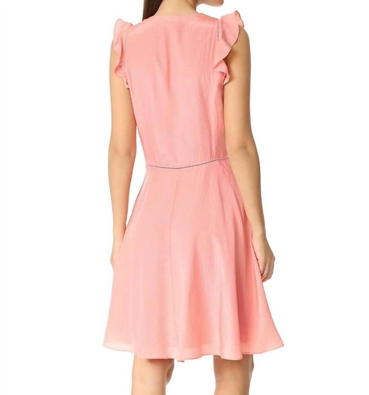 Style 1-311247337-1498 Rebecca Taylor Size 4 Cap Sleeve Satin Pink Cocktail Dress on Queenly