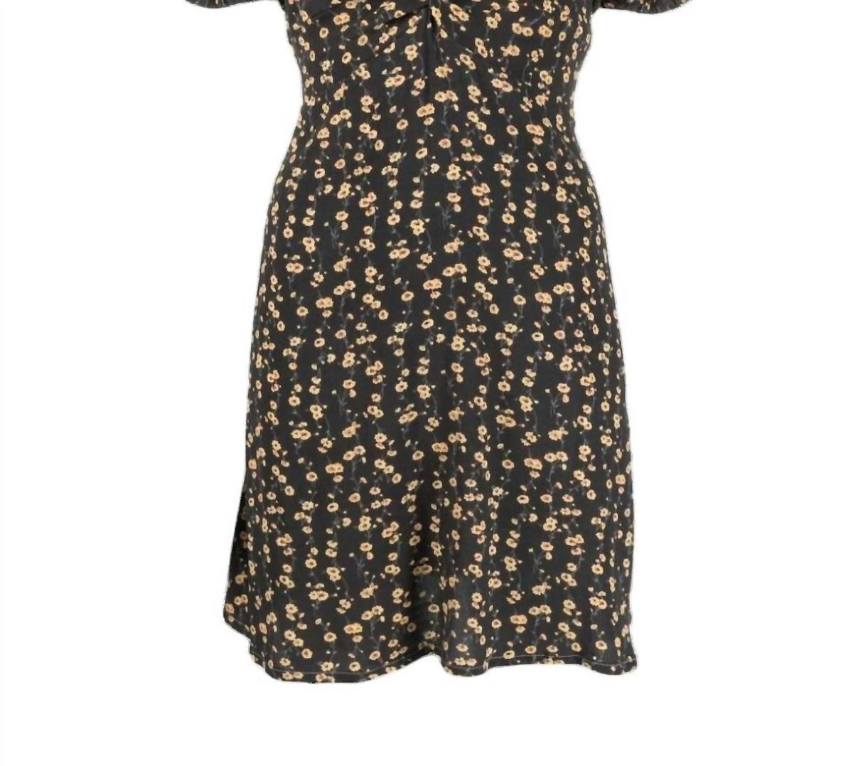 Style 1-3842161815-149 FAITHFULL THE BRAND Size L Floral Black Cocktail Dress on Queenly