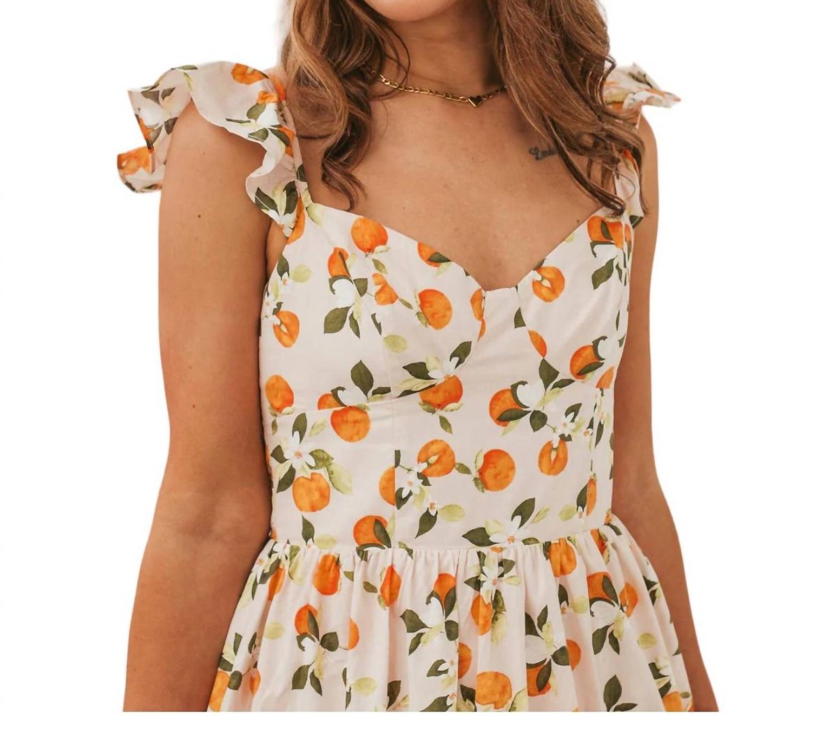 Style 1-389415220-149 TCEC Size L Floral Orange Cocktail Dress on Queenly