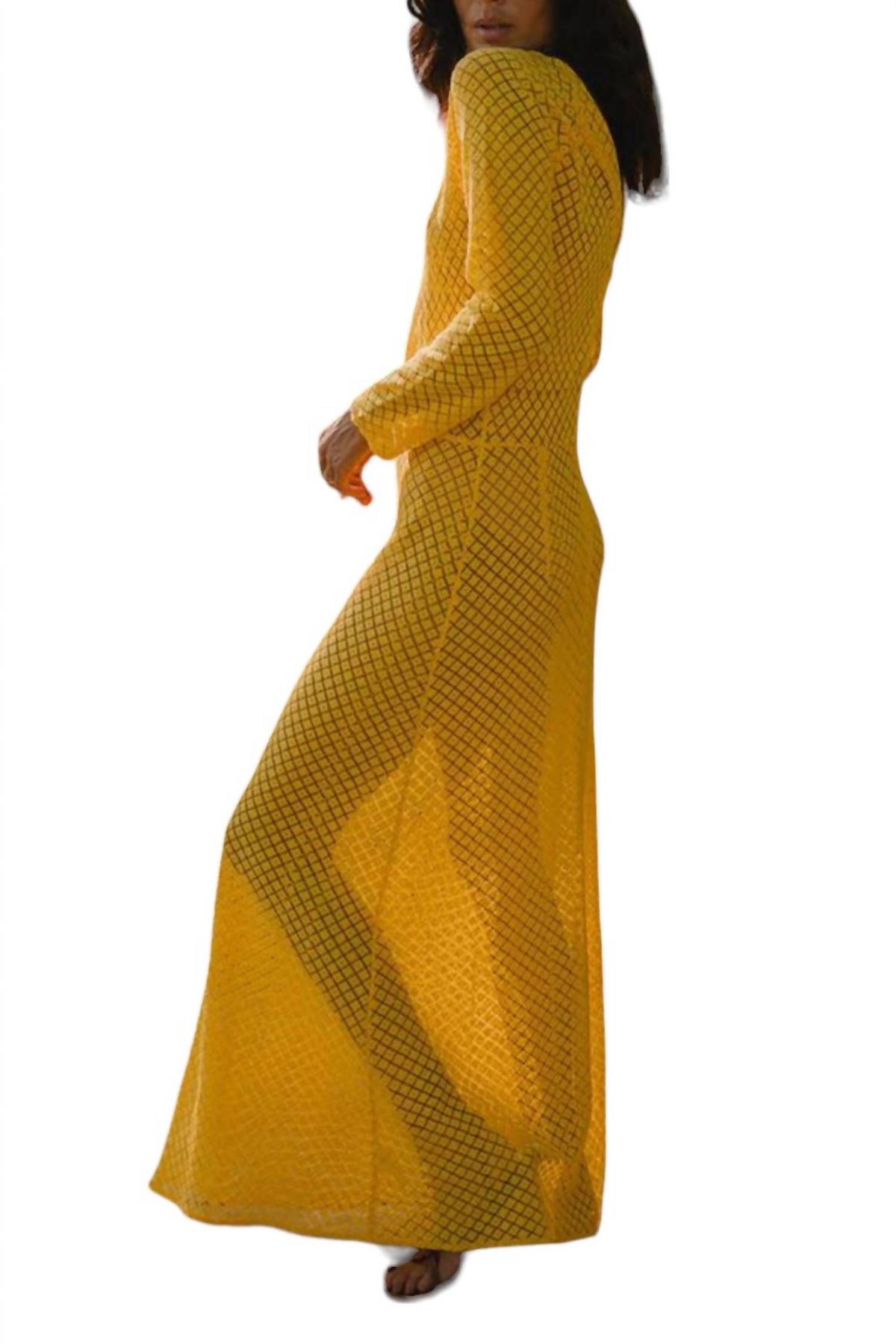 Style 1-3914981288-892 Soler Size M Yellow Floor Length Maxi on Queenly