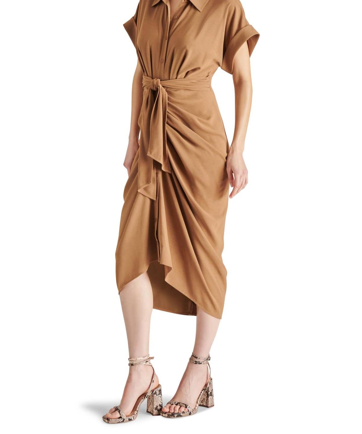 Style 1-605047906-1901 STEVE MADDEN Size 6 Brown Cocktail Dress on Queenly