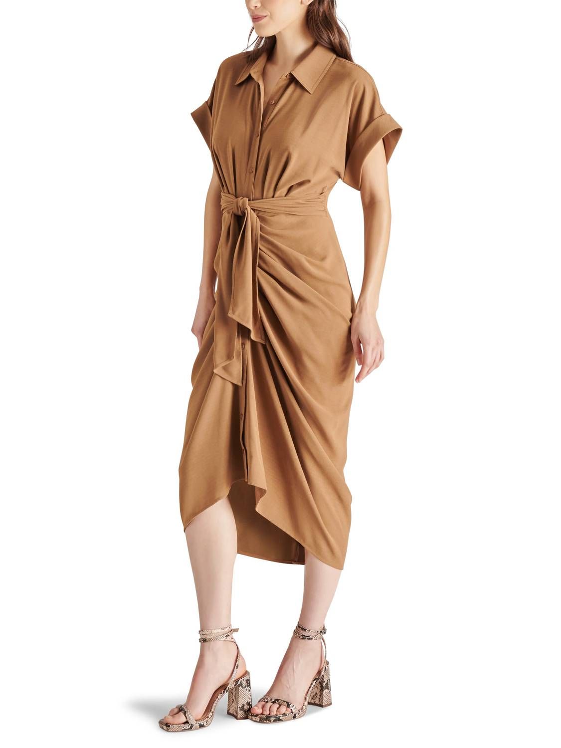 Style 1-605047906-1901 STEVE MADDEN Size 6 Brown Cocktail Dress on Queenly