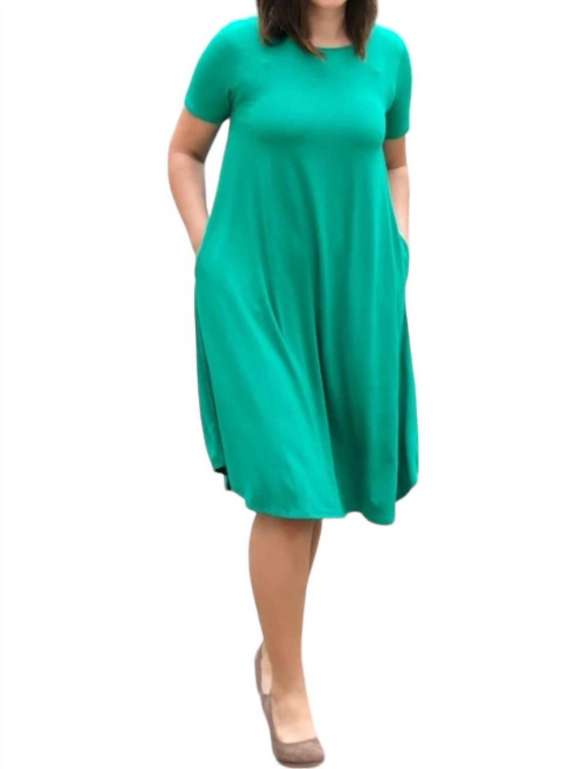 Style 1-677288937-1464 ZENANA Size 3X Green Cocktail Dress on Queenly