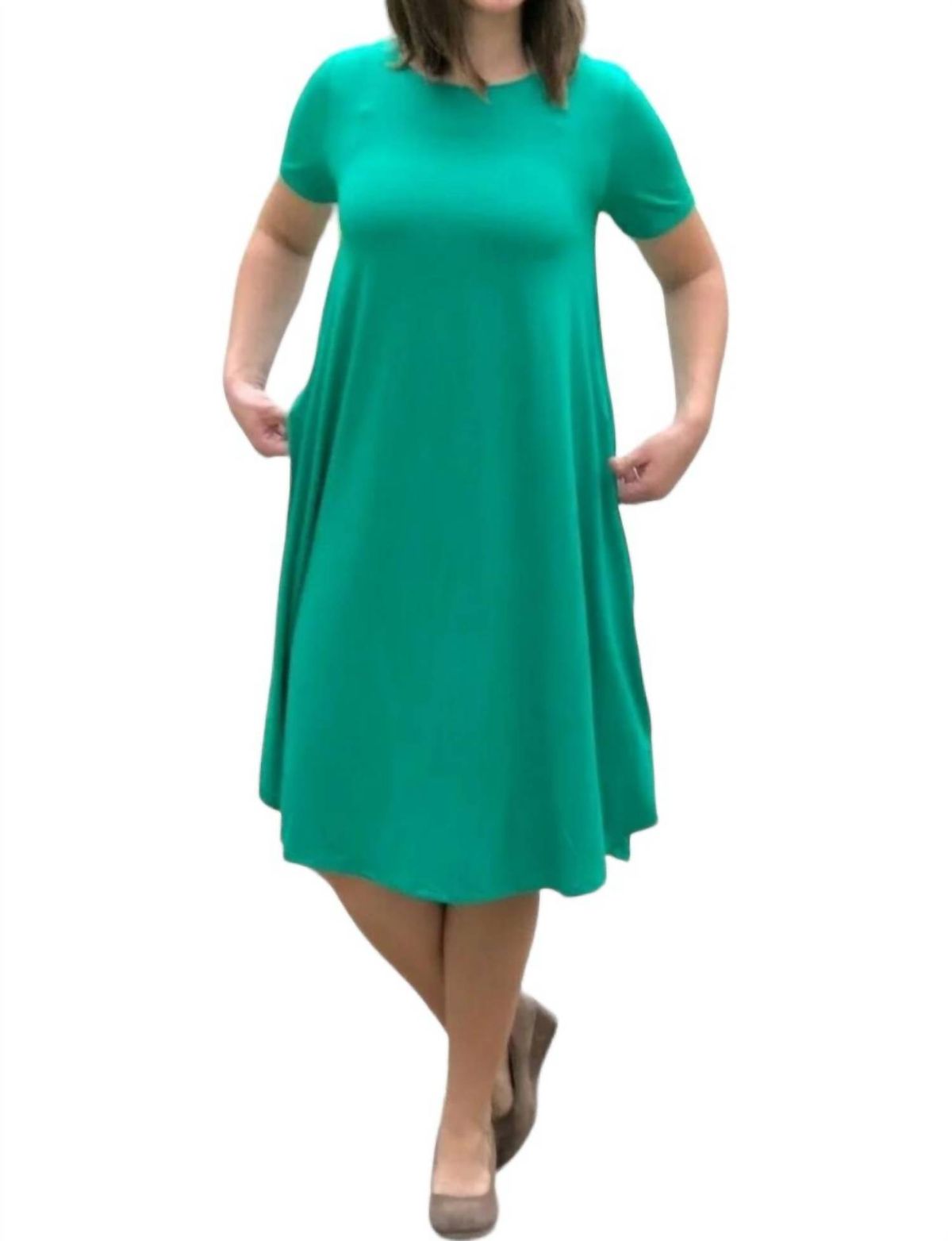 Style 1-677288937-1464 ZENANA Size 3X Green Cocktail Dress on Queenly