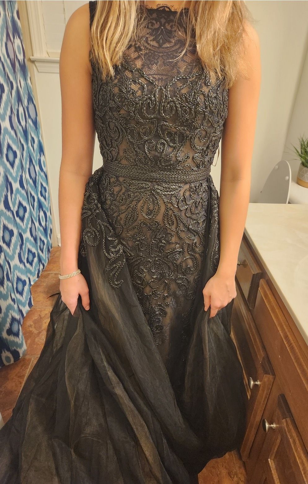 Sherri Hill Size 4 Pageant Black Floor Length Maxi on Queenly