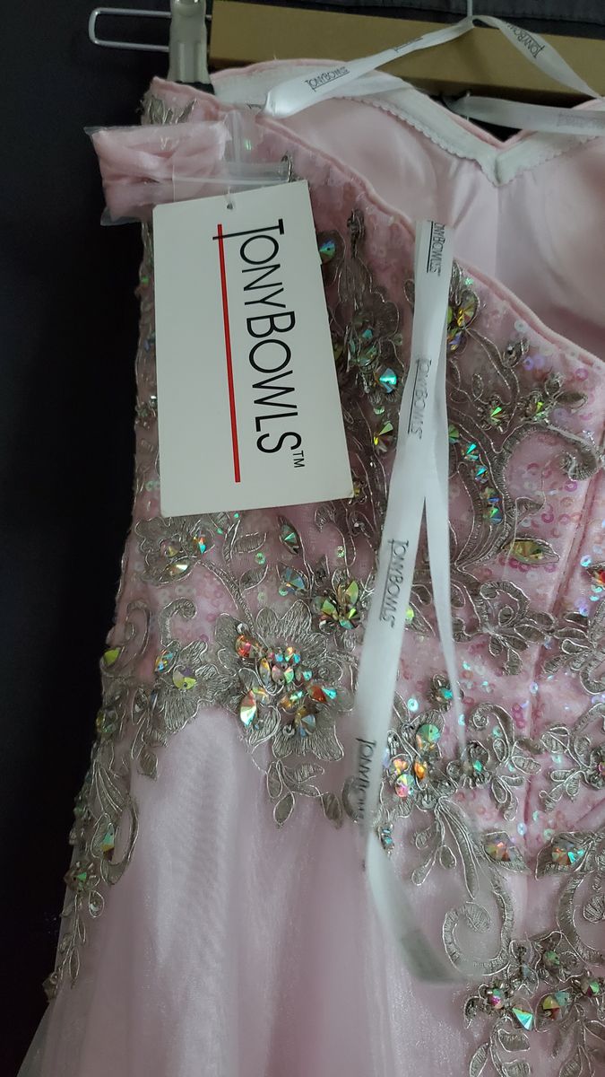 Tony Bowls Size 2 Prom Pink Ball Gown on Queenly