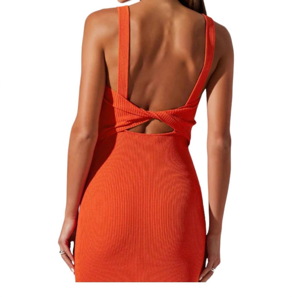 Style 1-1579705520-149 ASTR Size L Orange Cocktail Dress on Queenly