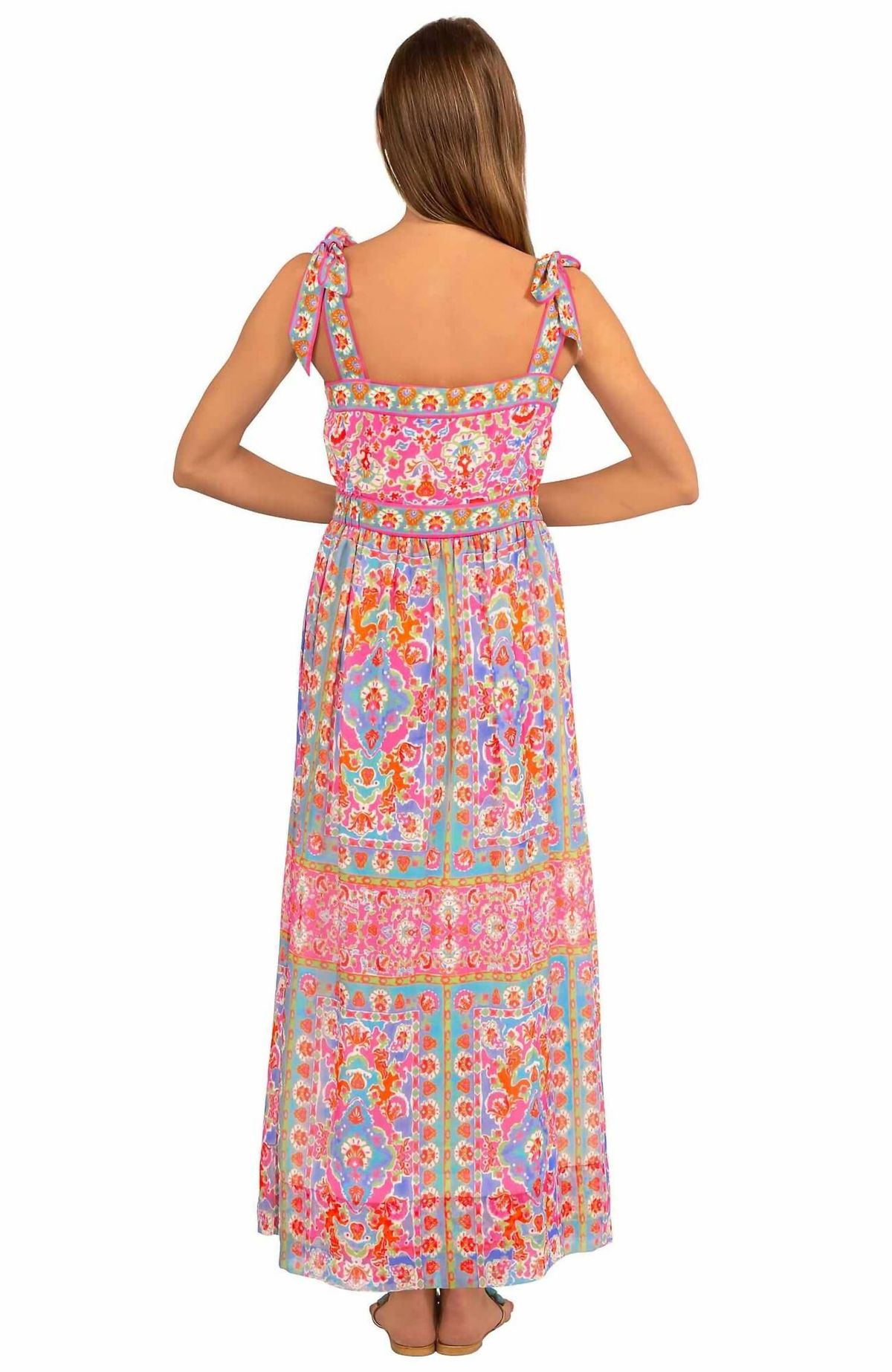 Style 1-1642345589-70 GRETCHEN SCOTT Size XS Turquoise Pink Floor Length Maxi on Queenly