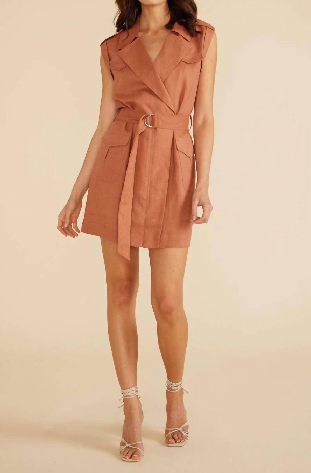 Style 1-1688828097-1691 MINKPINK Size XL High Neck Brown Cocktail Dress on Queenly