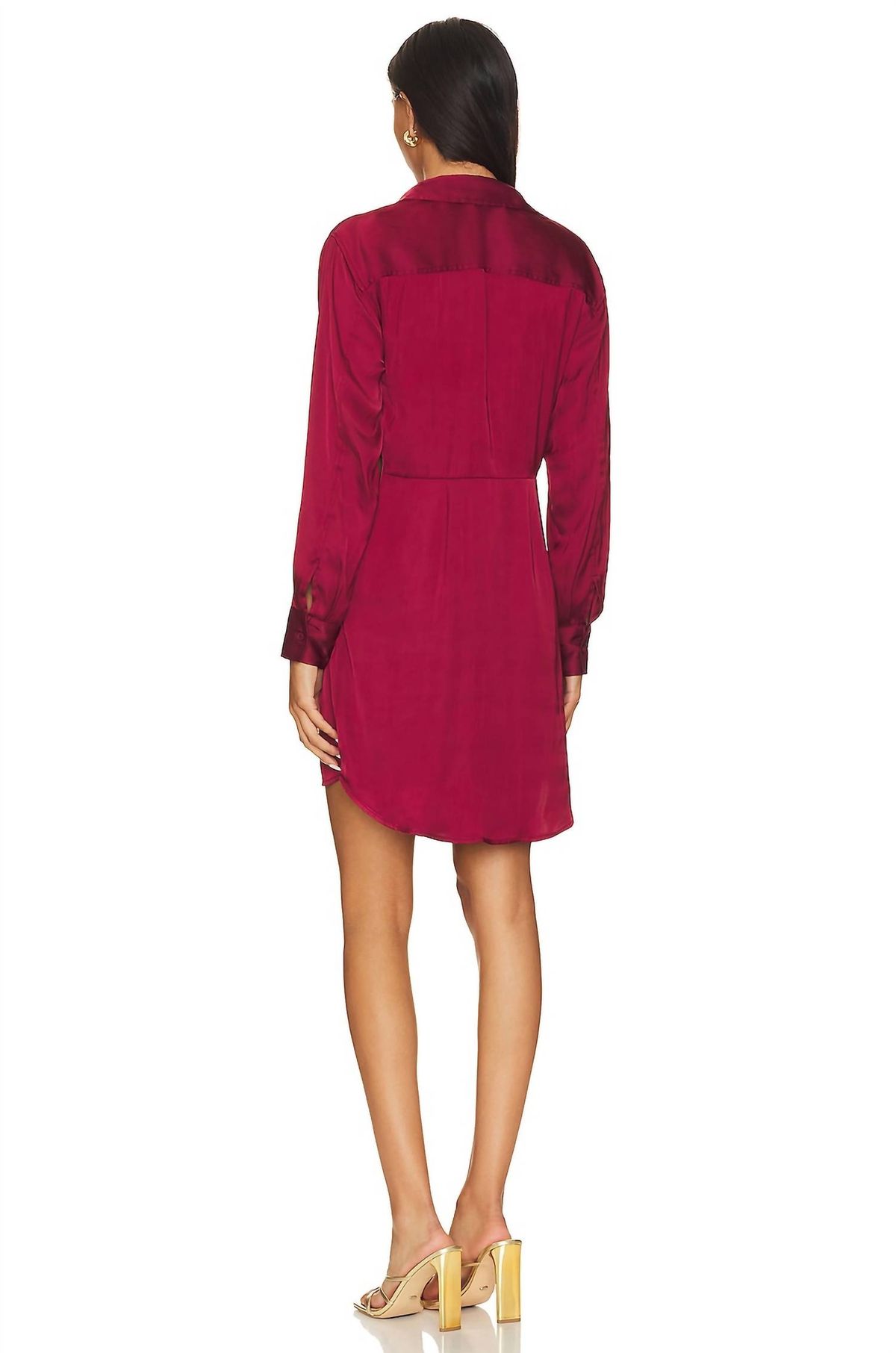 Style 1-1729343336-74 STEVE MADDEN Size S Long Sleeve Burgundy Red Cocktail Dress on Queenly