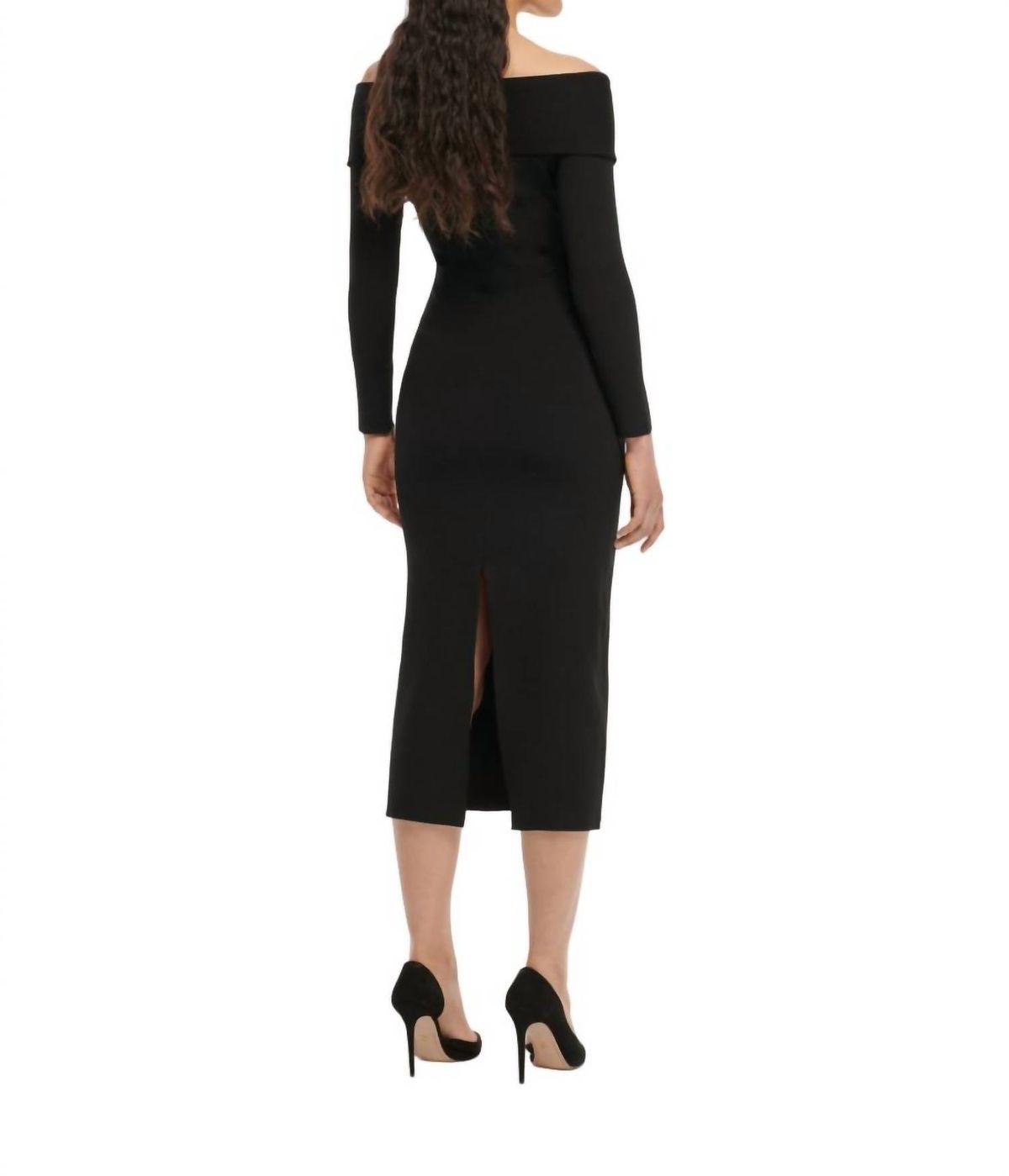 Style 1-1966779512-149 Roland Mouret Size L Long Sleeve Black Cocktail Dress on Queenly