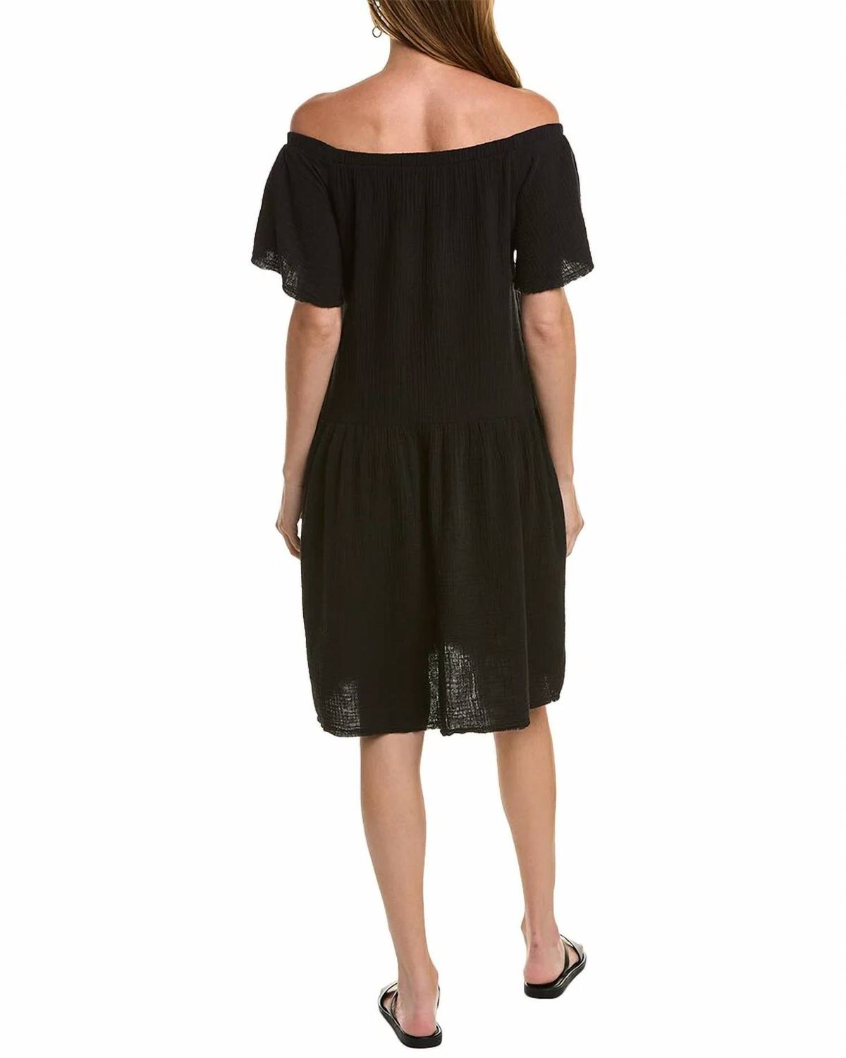 Style 1-2125437238-70 Nation LTD Size XS Off The Shoulder Black Cocktail Dress on Queenly