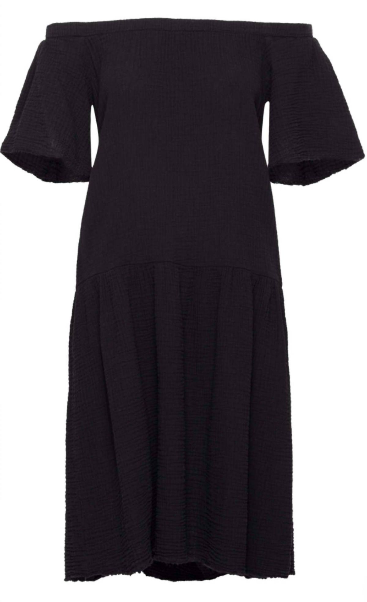 Style 1-2125437238-70 Nation LTD Size XS Off The Shoulder Black Cocktail Dress on Queenly